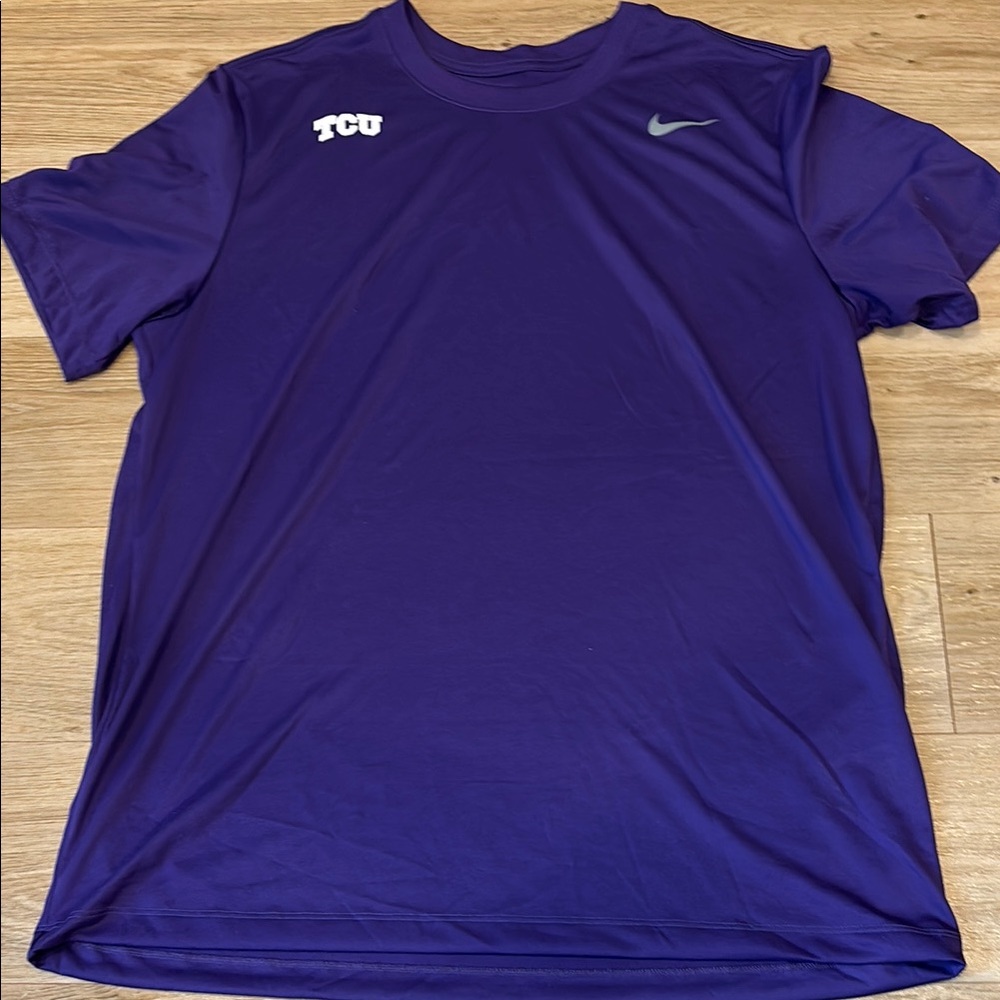 Nike TCU Purple Short Sleeve Performance Tee